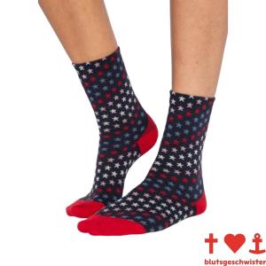 Socken mit Muster - Walking on Stars