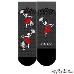 El Petit Ballet - Socken lang mit Print (ca.58cm)