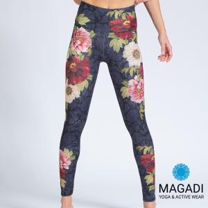 Leggings - Magadi-Designprint Bloom , enges Bein